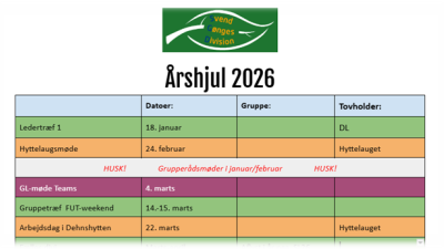 Årshjul 2026/2027